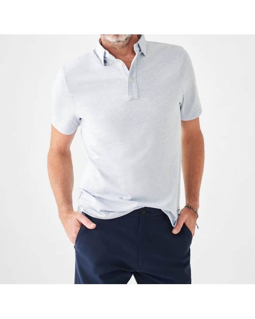 Faherty Brand White Movement Polo for men