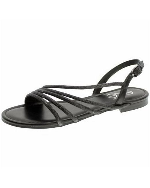 Exe' Black Loris 086 Flat Sandal