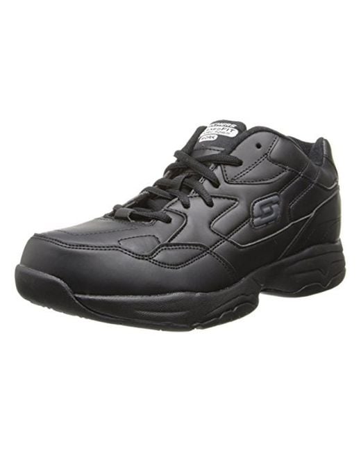 Skechers Felton Albie Slip Resistant Relaxed Fit Work Shoes in Black | Lyst