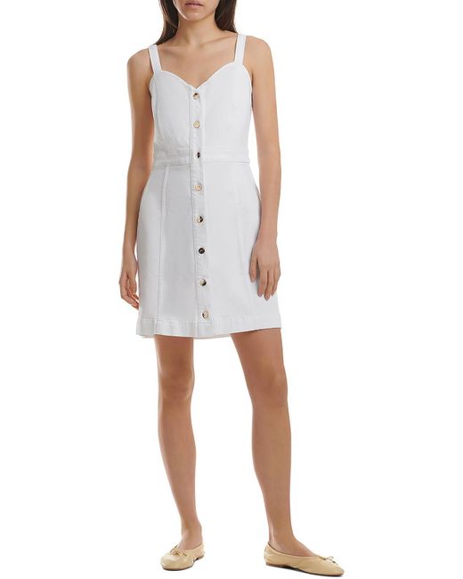 7 For All Mankind White Casual Mini Shirtdress