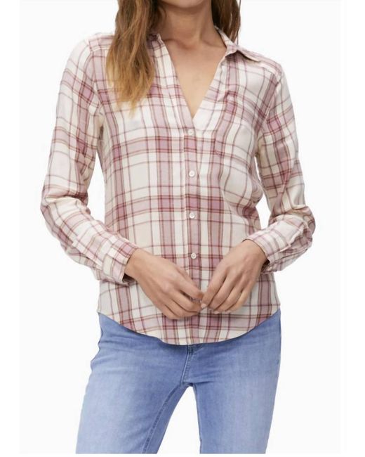 PAIGE Multicolor Neve Plaid Longsleeves