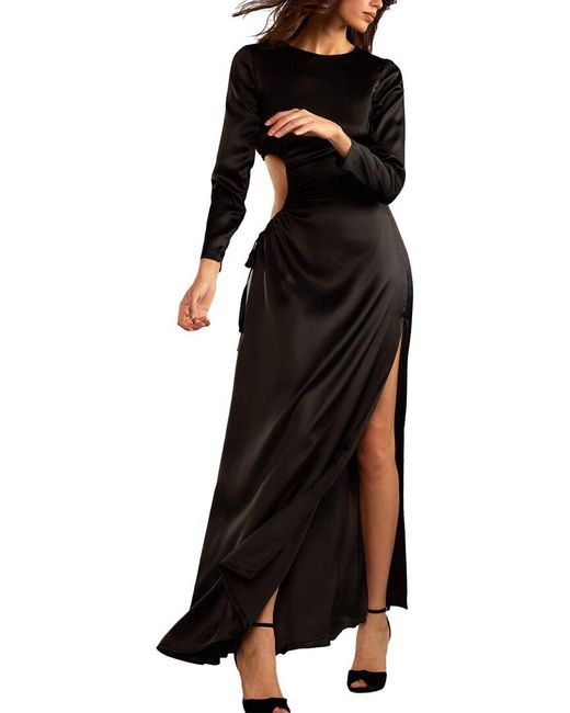 Cynthia Rowley Black Striking Silk Maxi Dress