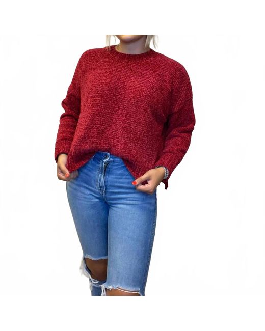 Wishlist Red Chenille Sweater