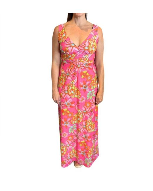 Jude Connally Red Penelope Maxi Dress