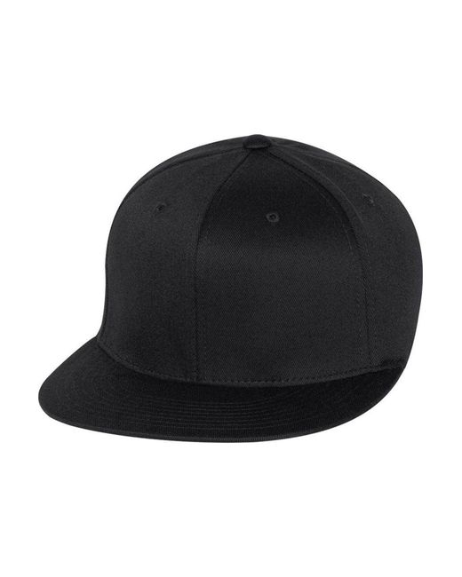 Flexfit Black Pro-Baseball On Field Flat Bill Cap for men