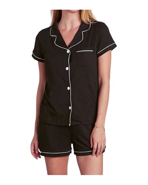 Tart Collections Black Dixie Pajama Top And Short Set