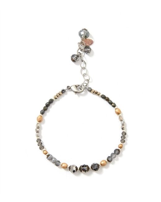 Anne Vaughan Metallic Crystal And Gemstone Bracelet