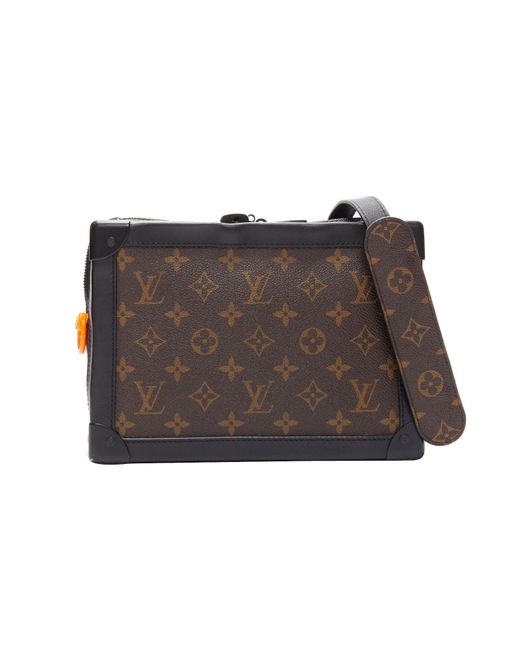 Louis Vuitton Brown Virgil Abloh 2019 Solar Ray Soft Trunk Lv Monogram Orange Buckle Crossbody Messenger Bag