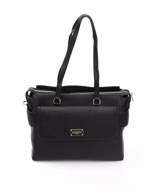 Baldinini Black Elegant Shoulder Bag With En Accents