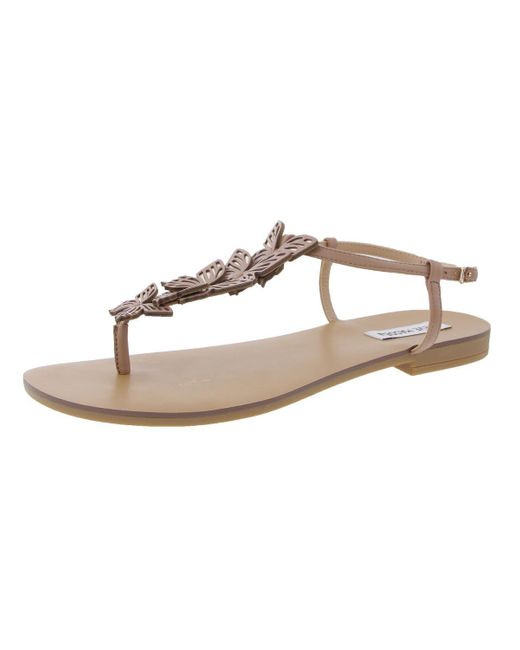 Steve Madden Metallic Utopian Embellished Faux Leather Ankle Strap