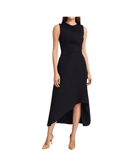 Maggy London Black Knit Polyester Midi Dress