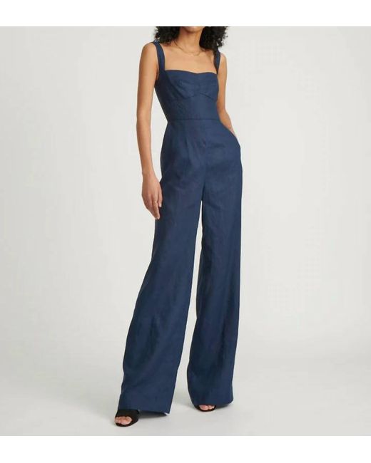 Saloni Rachel Jumpsuit In Navy in Blue | Lyst