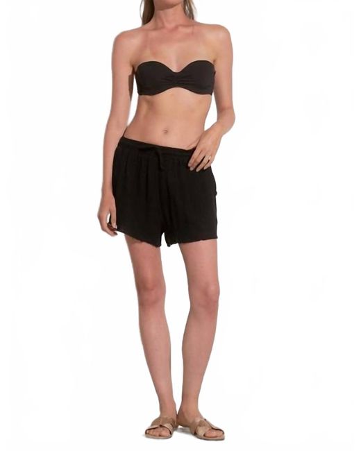 Elan Black Frayed Edge Resort Shorts