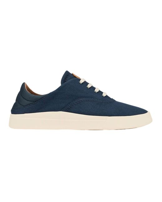 Olukai Blue Kohu Canvas Sneaker