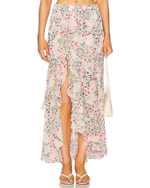 MISA Los Angles Pink Seva Asymmetrical Skirt