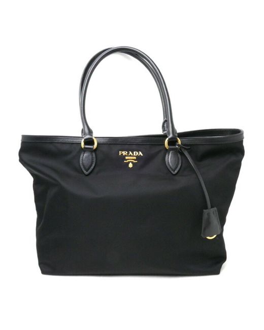 Prada Black Re-nylon Synthetic Tote Bag (pre-owned)
