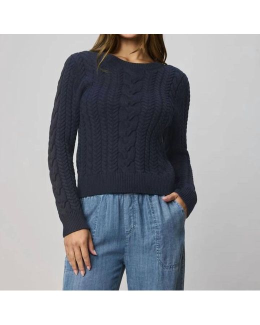 Splendid Blue Annabella Cable Sweater