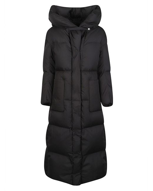 Add Black Ped Polyester Hooded Down Coat