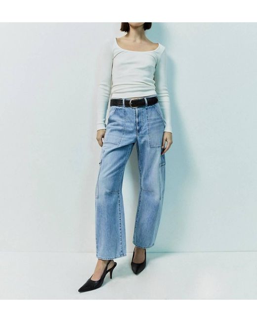 Citizens of Humanity Blue Marcelle Low Slung Easy Cargo Jeans