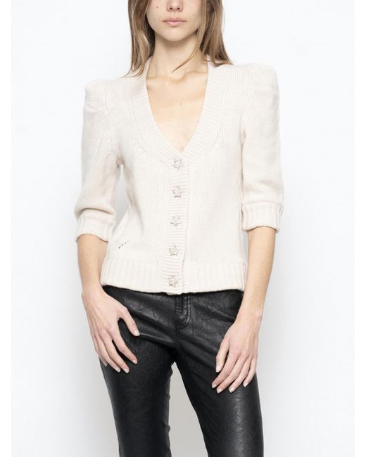 Zadig & Voltaire White Betsy Cardigan
