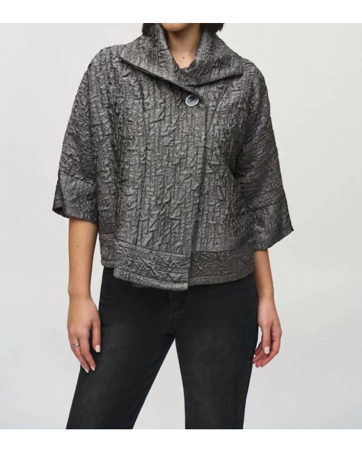 Joseph Ribkoff Black Textured Boxy Swing Jacket