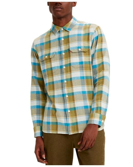 Levi's Men's Blue Levis Classic Worker Relaxed Fit Overshirt