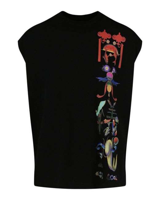 Opening Ceremony Black Chinese Inspired Graphic Tank Top for men