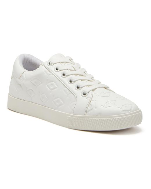 Katy Perry White The Rizzo Faux Leather Rhinestone Casual And Fashion Sneakers