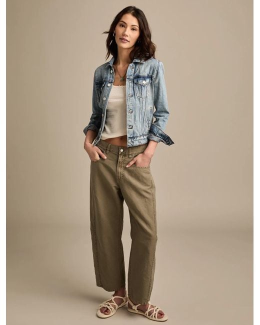 Lucky Brand Natural Linen Barrel Pant