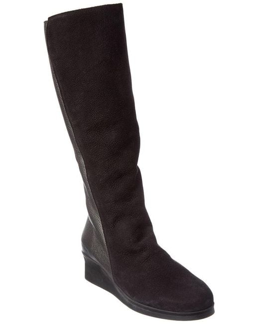 Arche Black Abeska Leather Knee-High Boot