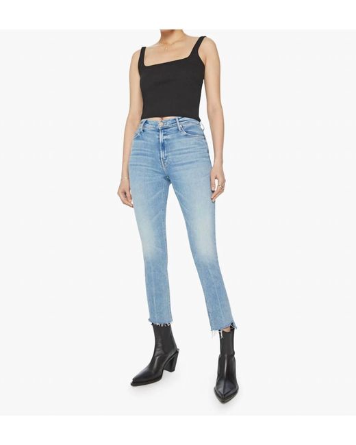Mother Blue Mid Rise Dazzler Jean