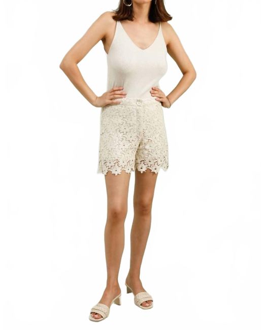 Choklate Paris Natural Guipure Lace Shorts