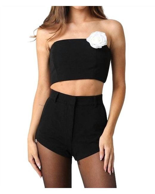 Olivaceous Black Sofia Rose Top