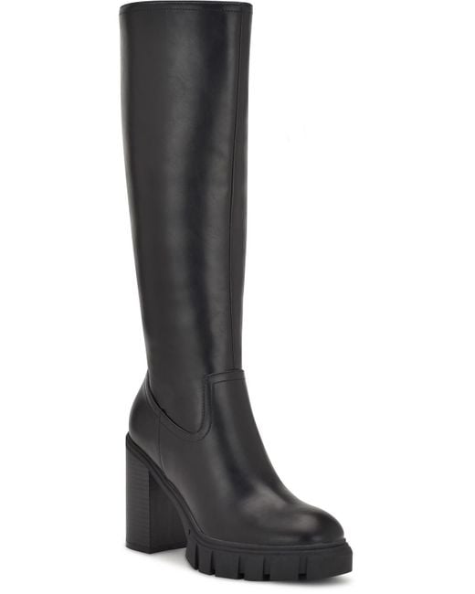 Nine West Kani Faux Leather Tall Over the knee Boots in Black Lyst