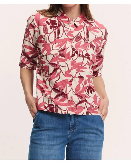 Tranquillo Red Ani Viscose Blouse