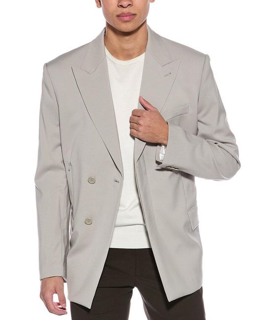 Helmut Lang Gray Wool Car Blazer for men
