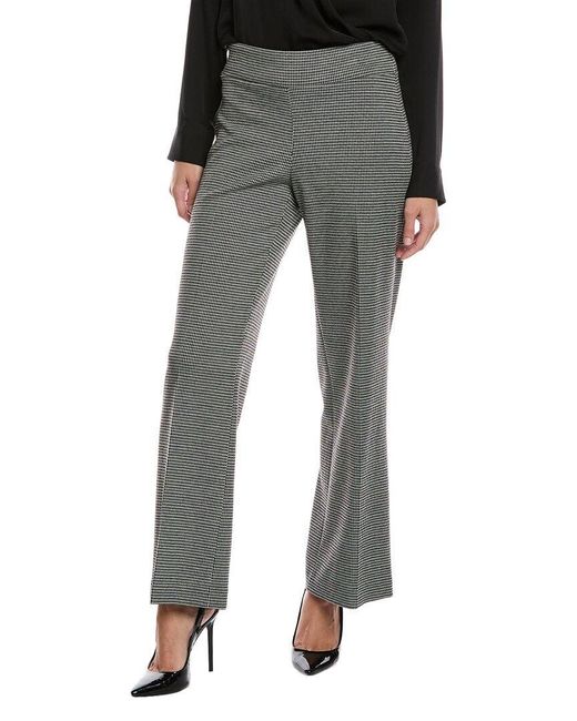Anne Klein Gray Pull-On Wide Leg Trouser