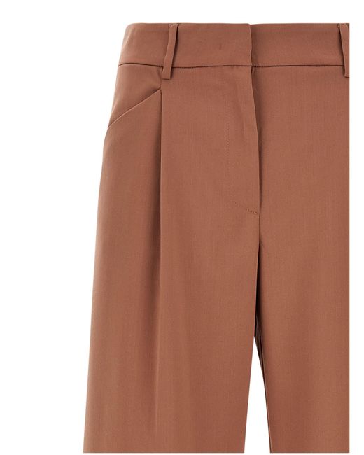 ANDAMANE Brown Polyester Dress Pants