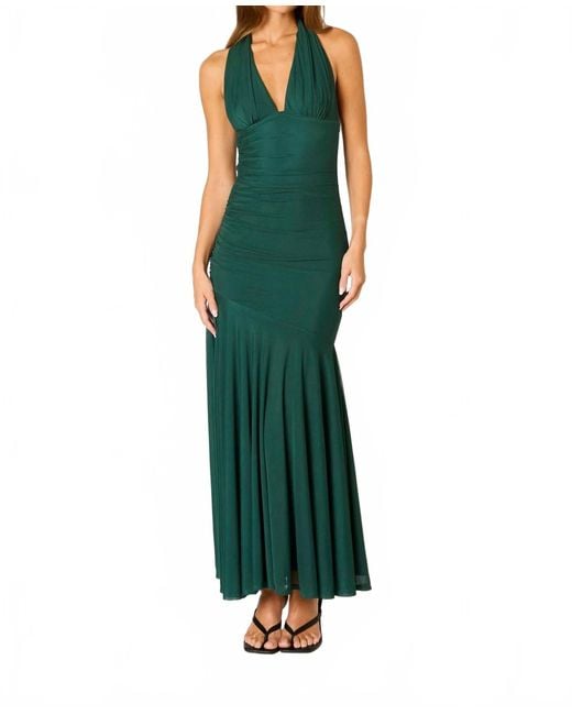 COTTON CANDY FASHION Women's Green Marisela Mesh Drop Waist Maxi Dress