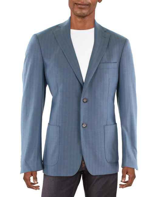 Lauren by Ralph Lauren Blue Herringbone Classic Fit Sportcoat for men