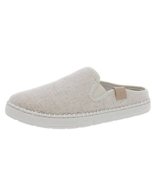 Ugg White Delu Woven Casual Slip-on Sneakers