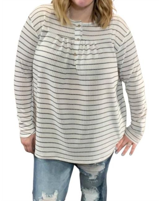 Blakeley Gray Abby Waffle Top