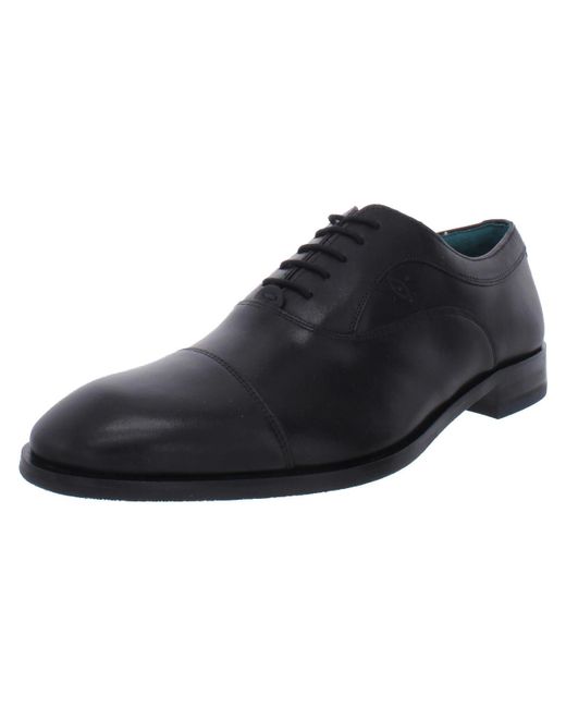 Ted Baker Black Fually Leather Comfort Derby Shoes for men