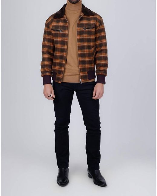 Barabas Brown Dappledrobe Bomber Jacket for men