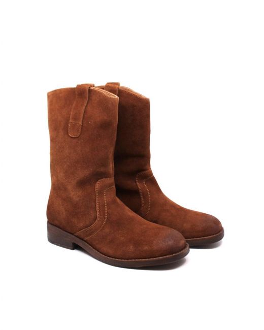 Free People Brown Easton Equestrian Ankle Boot Saddle Suede