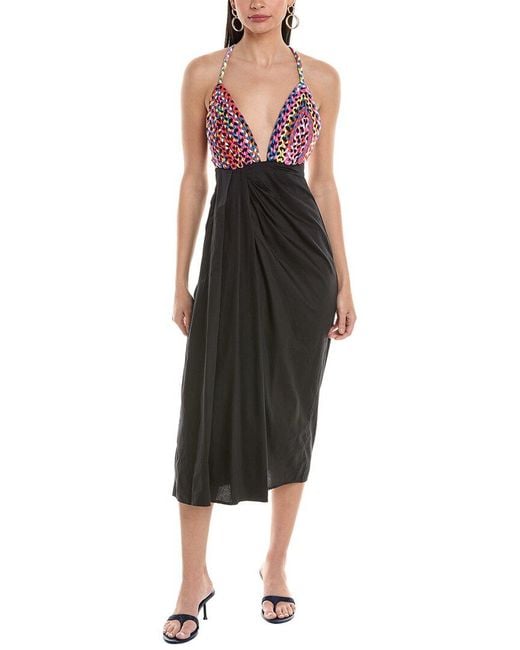 Mara Hoffman Black Jutta Linen-blend Maxi Dress