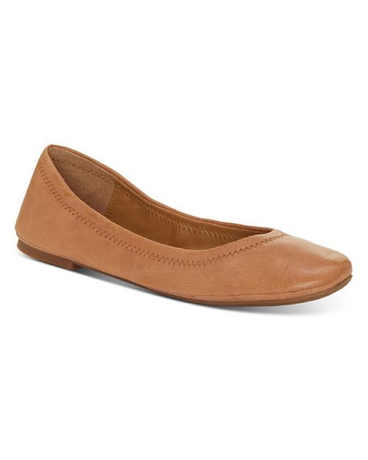 Lucky Brand Brown Emmie Leather Slip On Ballet Flats