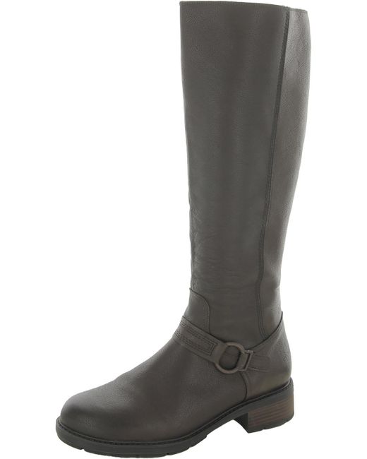 Clarks Gray Hearth Rae Leather Harness Knee-high Boots