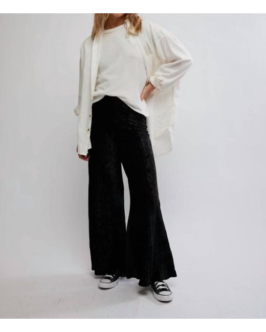 Free People Black Star Sign Velvet Pants