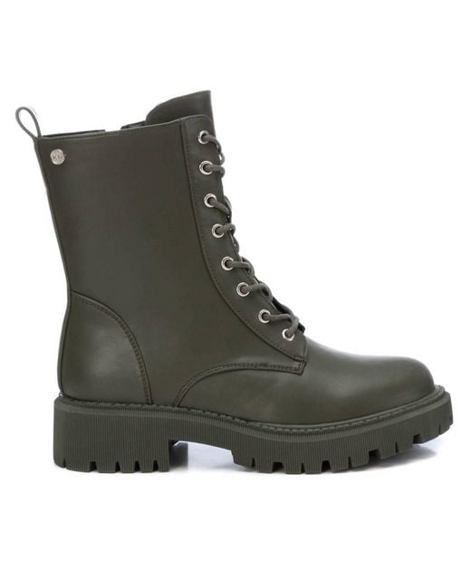 Xti Green Combat Booties